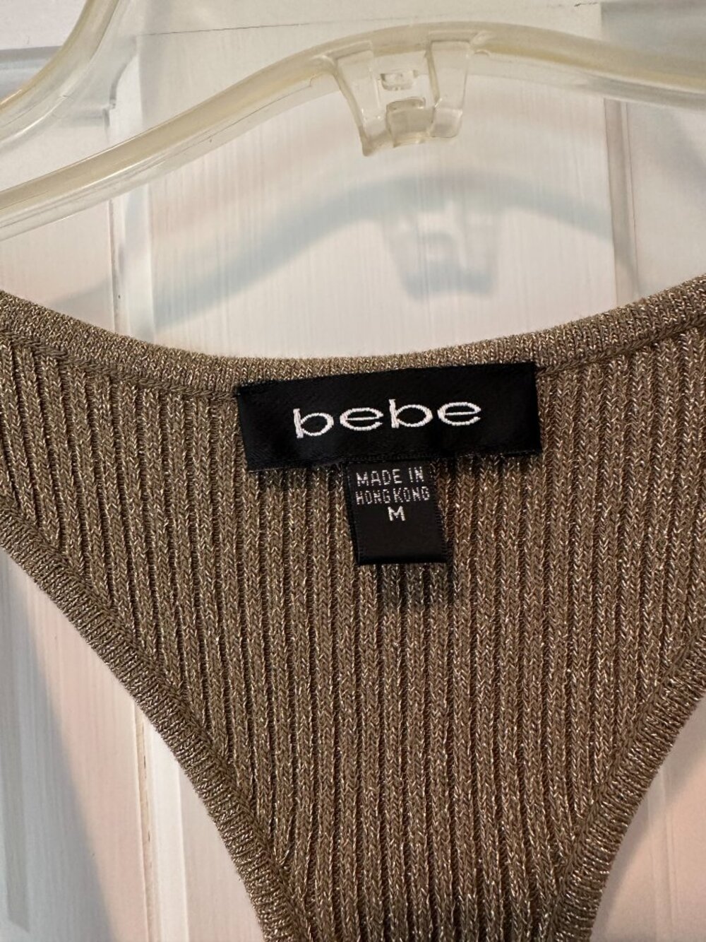 Bebe Metallic Ribbed Racerback Tank Bundle M - Picture 5 of 5